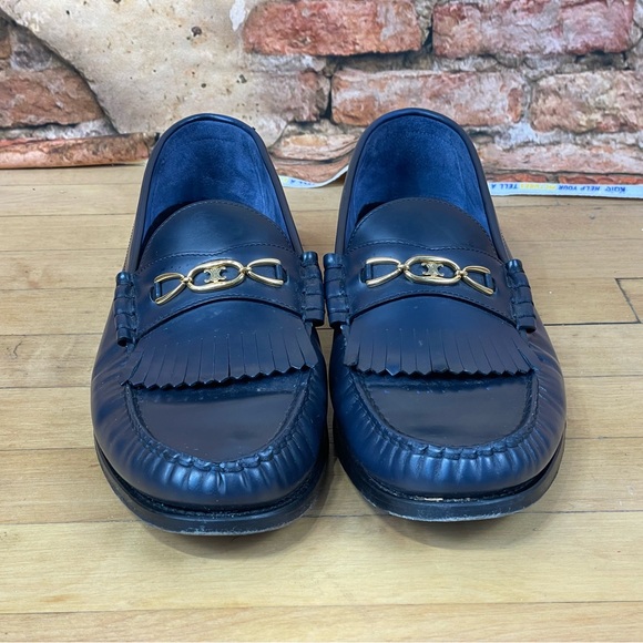 Celine Leather Luco Triomphe Kiltie Men’s Loafers - Picture 6 of 15
